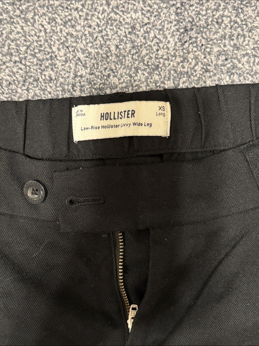 Hollister Black Wide-Leg Women's Pants